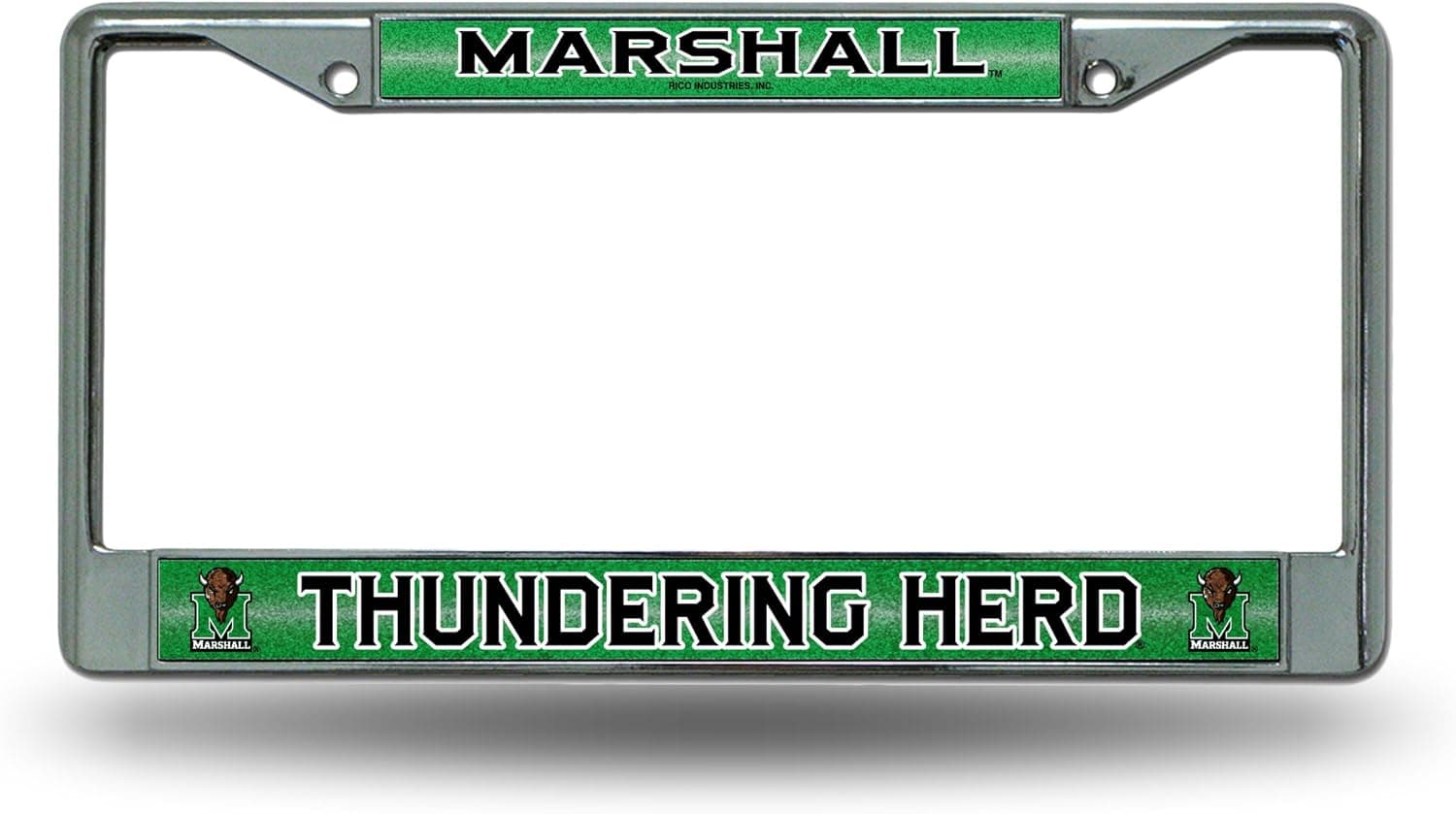 Bling Chrome License Plate Frame - Marshall Thundering Herd