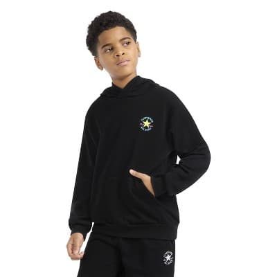 Converse® Boys' French Terry Hoodie Sweatshirt - Black L