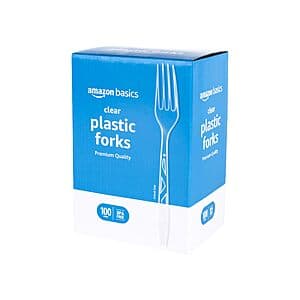 100-Pack Amazon Basics Disposable Forks for Just $3.90 with Subscribe & Save