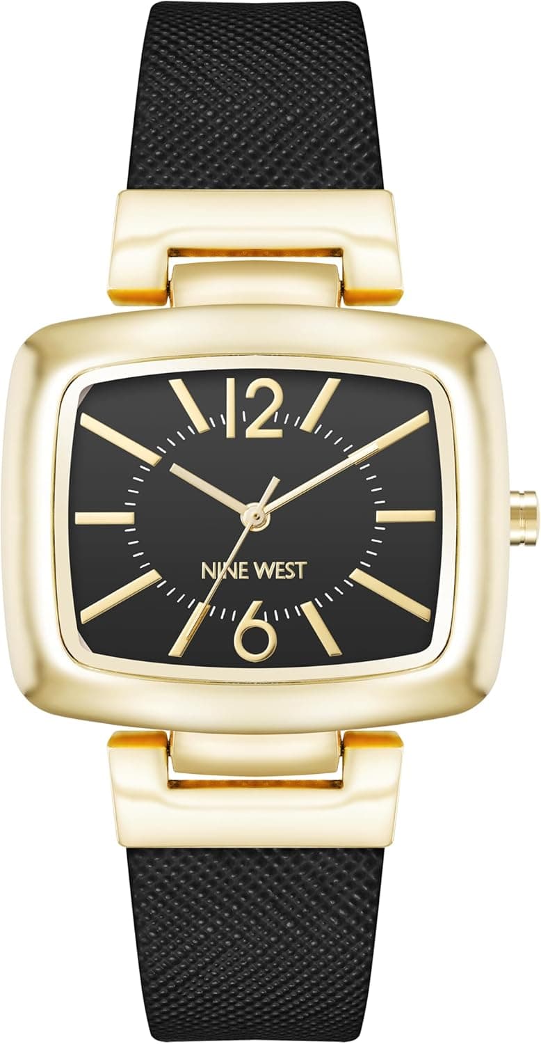 Stylish Nine West Women's Saffiano Leather Watch