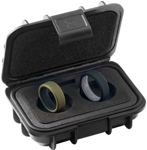 The Ridge Wallet - 8MM SILICONE RING SET - Size 8 - Matte Olive