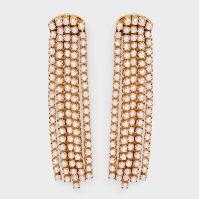 Pearl Fringe Drop Earrings - A New Day™ Gold/Pearl