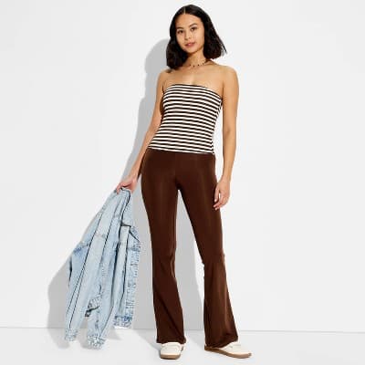 Women's High-Rise ButterBliss Flare Leggings - Wild Fable™ Brown XXS