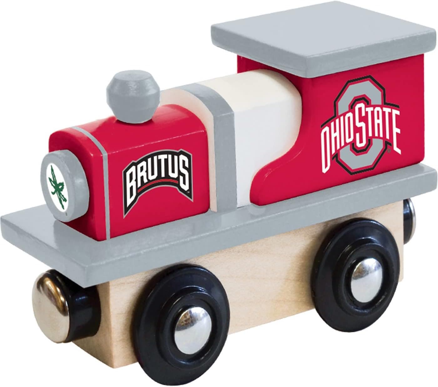 NCAA Ohio State Buckeyes Real Wood Toy Train Engine
