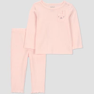 Carter's Just One You® Baby Girls' 2pc Bunny Pocket Easter Set - Pink 3M