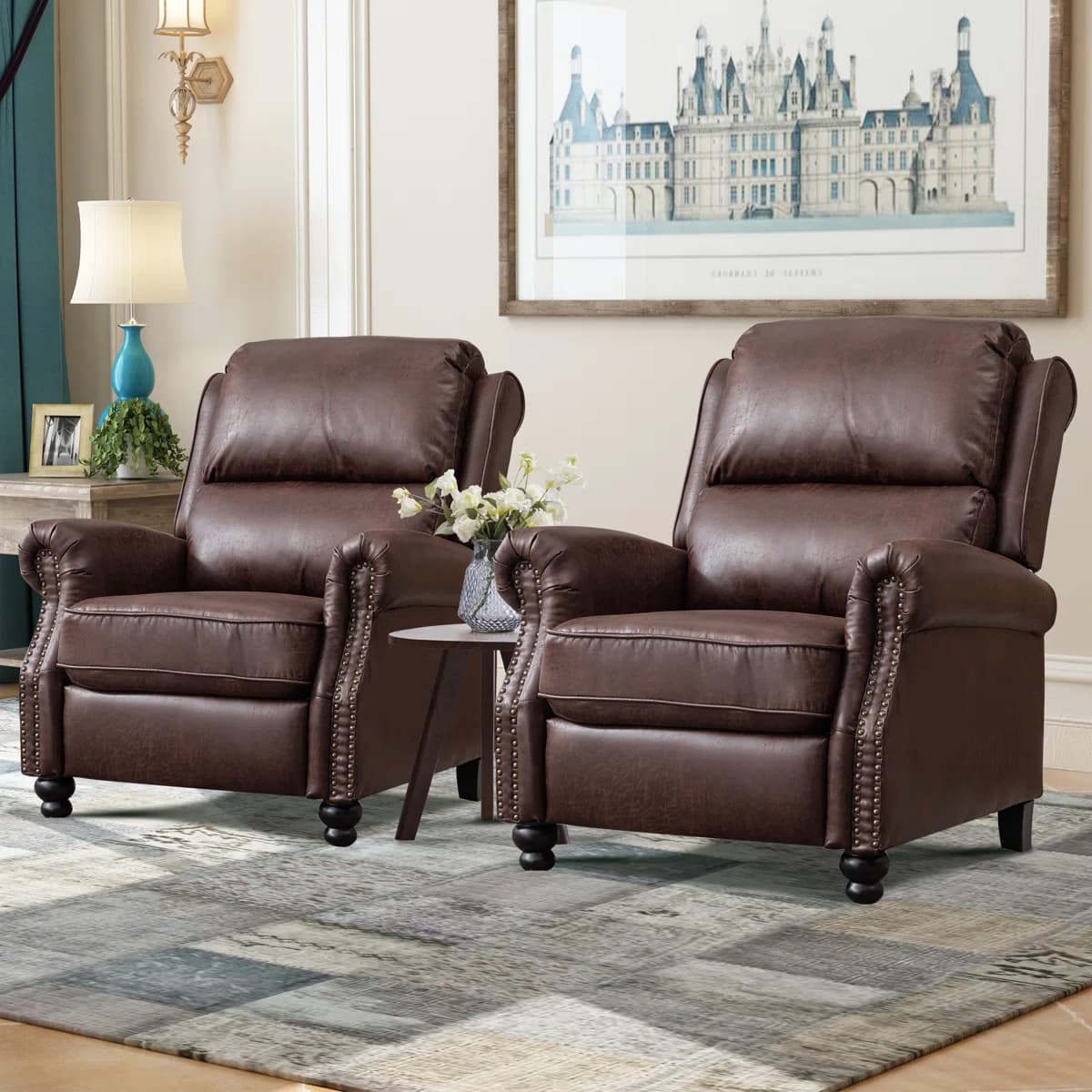 Relax in Luxury: 2 Overstuffed Recliners for $420 Delivered
