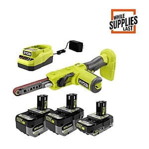 Ryobi One+ 18V 1/2" x 18" File Sander w/ 2x 4Ah + 1x 2Ah Battery & Charger $169 + Free S&H