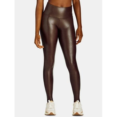 Time and Tru Women's Faux Leather Leggings, Full Length, Sizes XS-XXXL