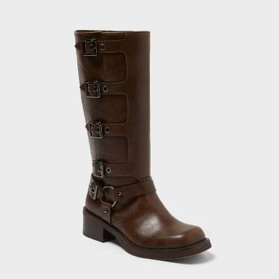 Women’s Rebel Boots with Memory Foam Insole - Wild Fable™ Dark Brown 8