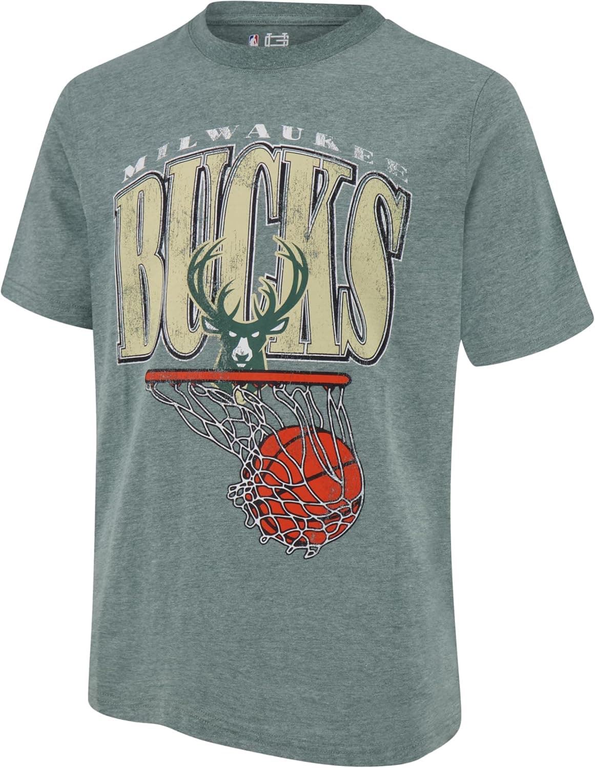 Ultra Game Boys' Active T-Shirt,Milwaukee Bucks,Team Color,8