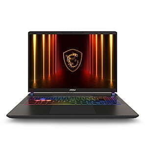 Powerful MSI Vector Laptop: Ryzen 9, RTX 5070Ti, 16GB RAM, 1TB SSD - $1299 with Free Shipping