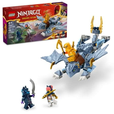 LEGO Ninjago Young Dragon Riyu Building Toy - Pretend Play Ninja & Dragon Toys for Boys & Girls, Ages 6+ Years - W/ 3 Minifigures - 71810