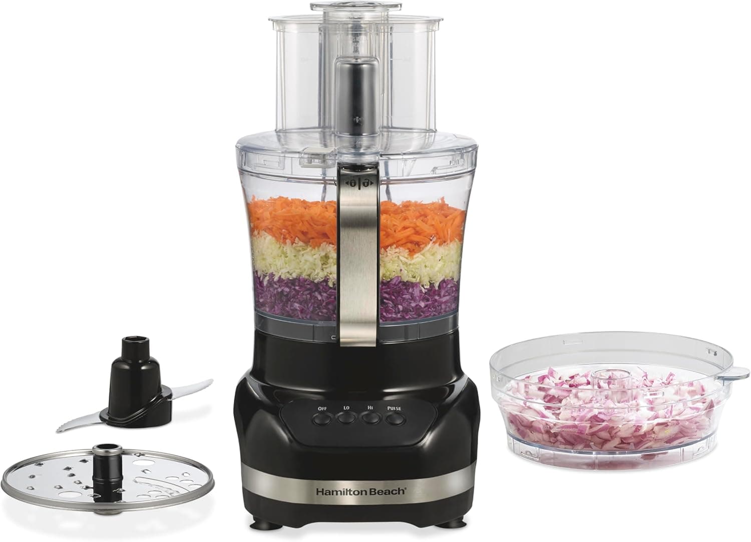 Hamilton Beach 12-Cup Food Processor & Chopper - Powerful Dual-Bowl Design