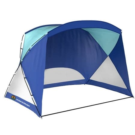 Beach Tent / Sun Shelter for Shade with UV Protection and Water Resistant Coating for Sports Events and More with Carry Bag By Wakeman Outdoors