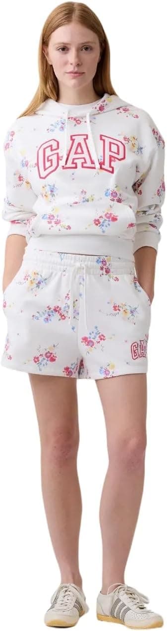 Save 52% on GAP Women's Logo Short in White Floral Print