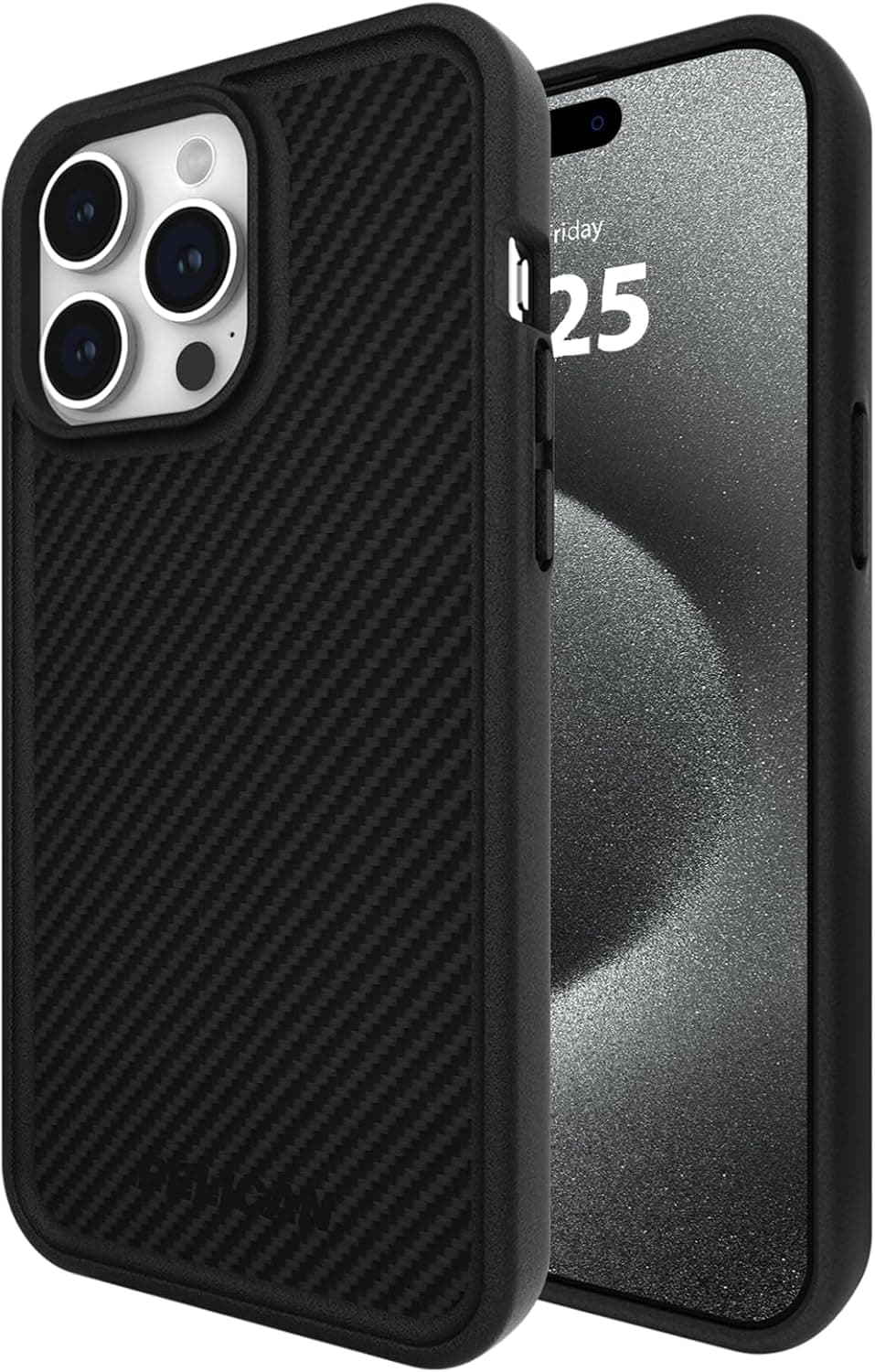 Pelican Protector 6.7" Apple iPhone 15 Pro Max Case | Compatible with MagSafe | 16FT MIL-STD Drop Protection | Magnetic Charging Phone Cases for iPhone 15 Pro Max with Anti-Scratch Technology | Carbon