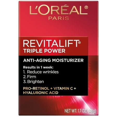 L'Oreal Paris Revitalift Triple Power Face Moisturizer, 1.7 oz