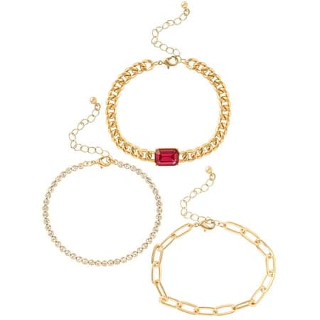 Jessica Simpson Women's 3-Piece Gold-Tone Bracelet Set - 73% Off