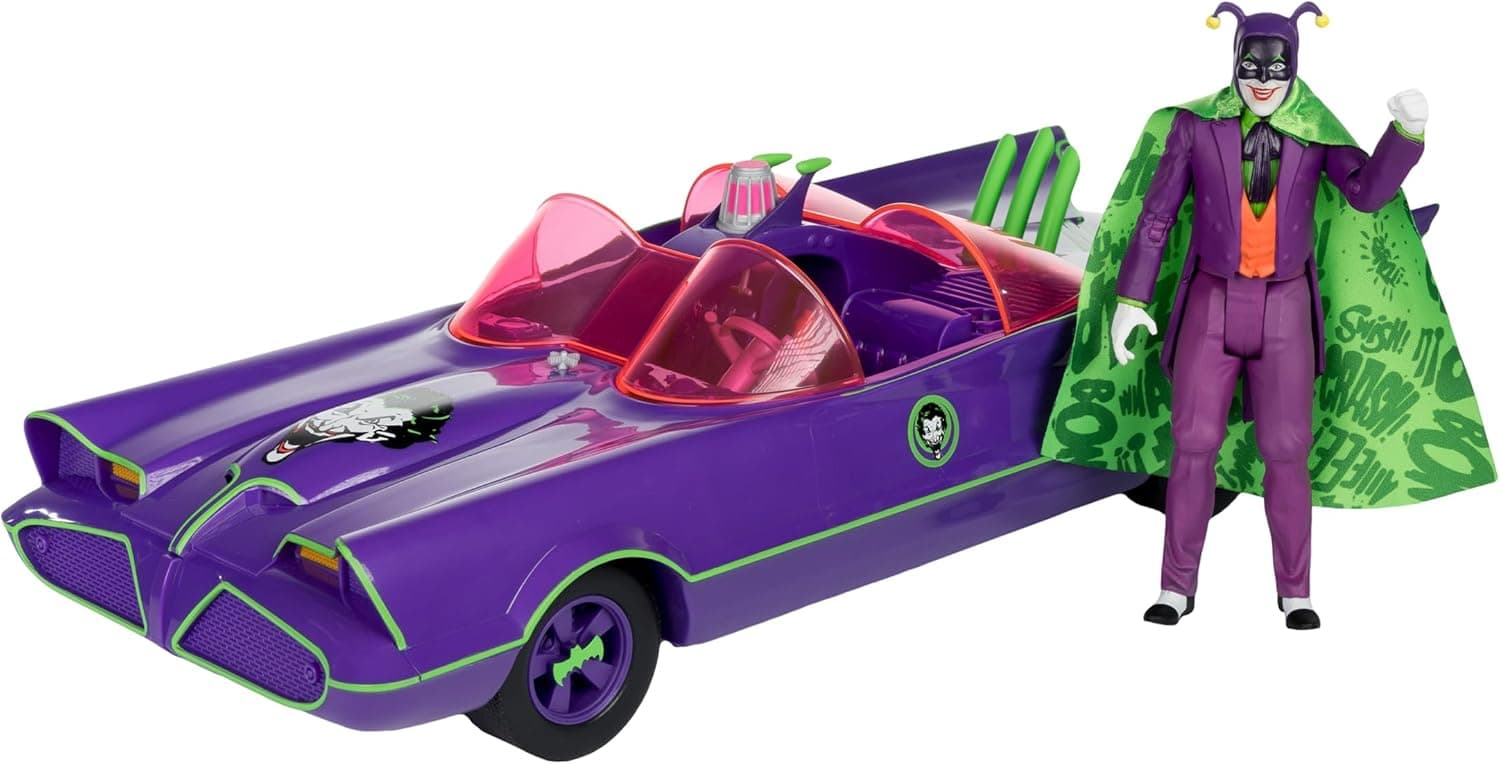 Iconic Batman '66 Batmobile and Joker 2-Pack