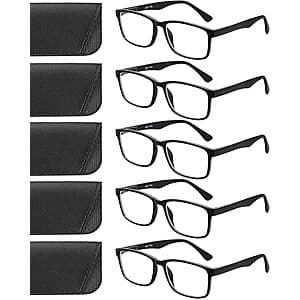 5-Pack Unisex Blue Light Blocking Glasses - $8