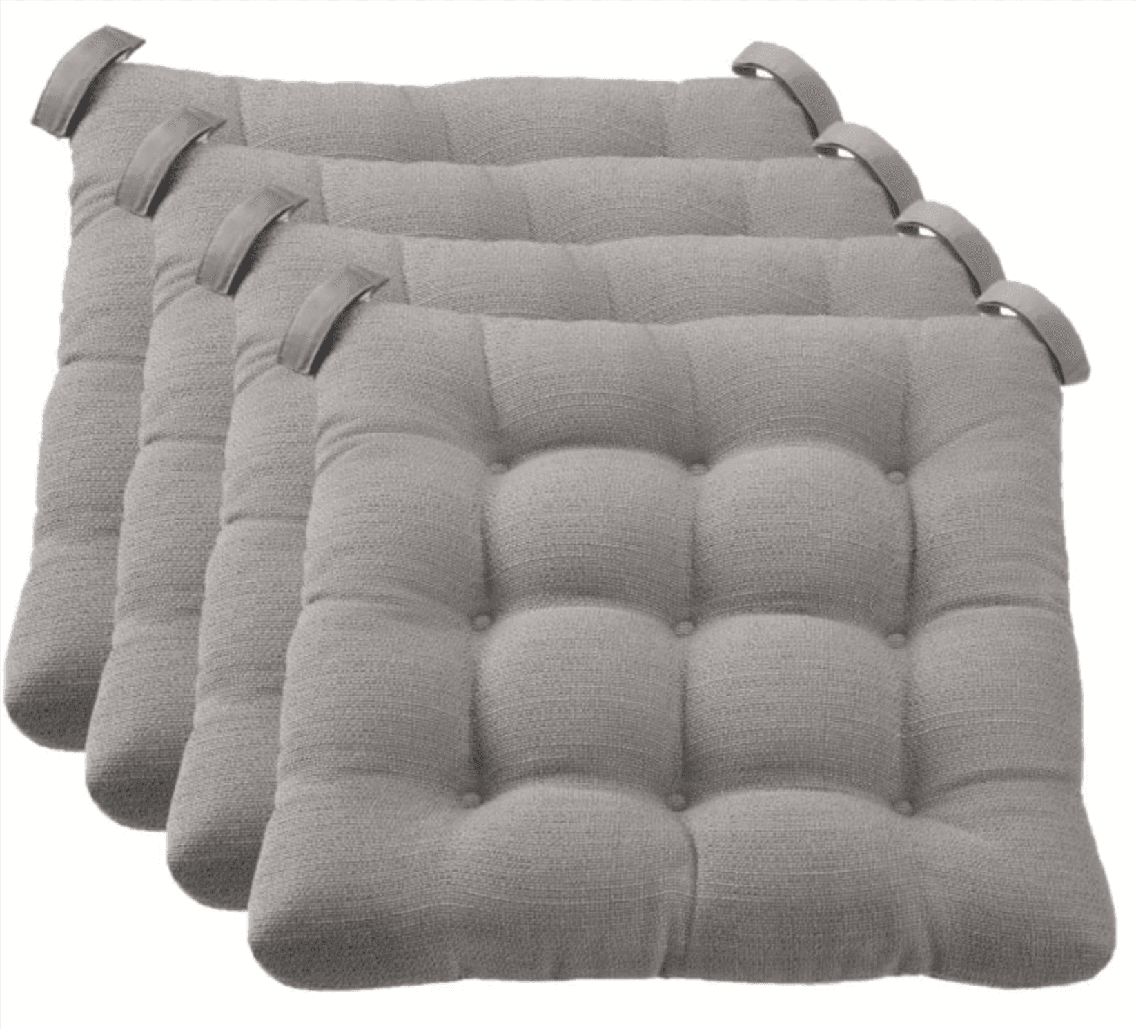 Set-of-4 Mainstays Textured Chair Seat Cushions Walmart