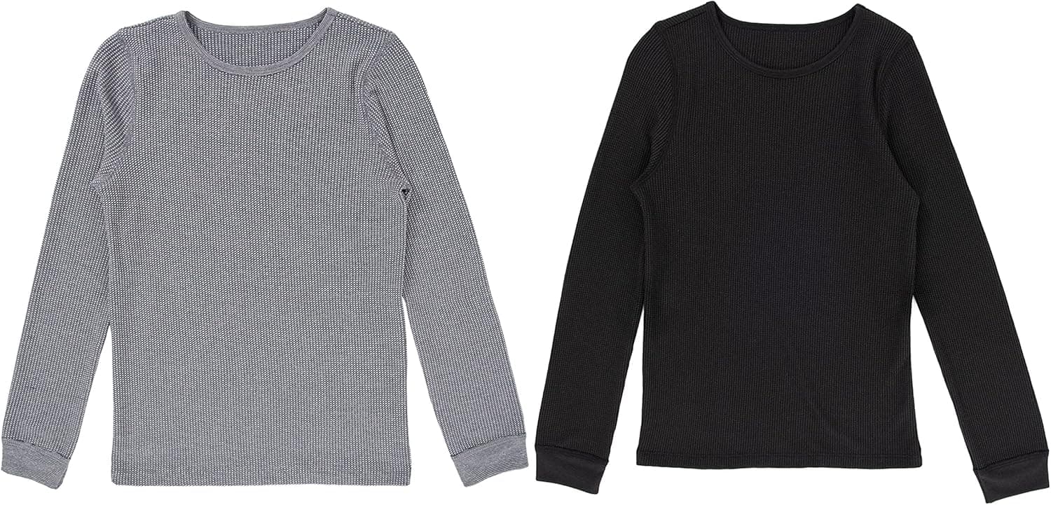 Save 52% on Fruit of the Loom Girls' Thermal Waffle Crew Pajama Top