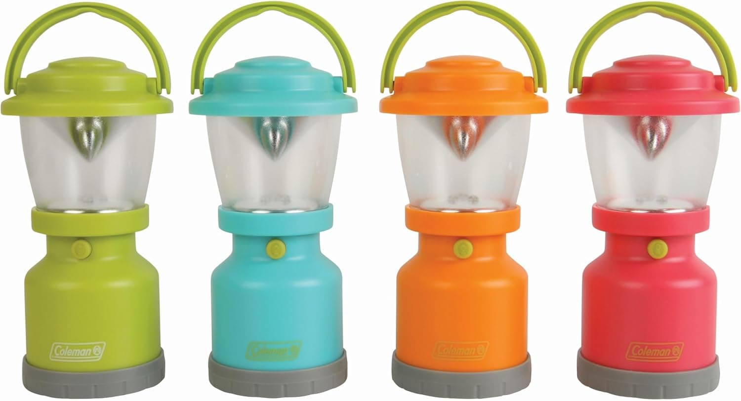 Coleman Kids Adventure Mini LED Lantern, Handheld Children's Lantern with Lifetime LED Bulbs, 16 Hrs Run Time, Water-Resistant Design (Colors May Vary)