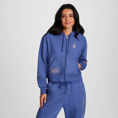 Champion Women's Gold Medal Cropped Full Zip Hoodie - Blue 3X