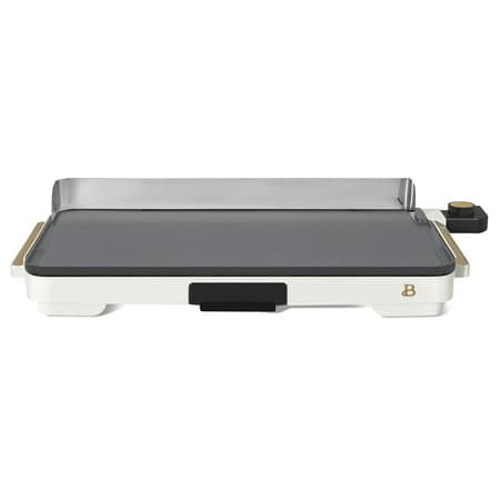 Beautiful XL Electric Griddle 12" x 22," Non-stick, White Icing by Drew Barrymore
