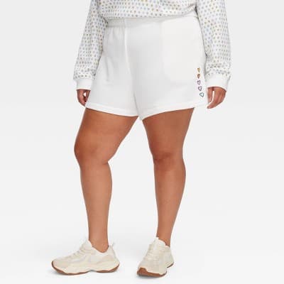 Women's Disco Hearts Shorts White - Roller Rabbit x Target 3X