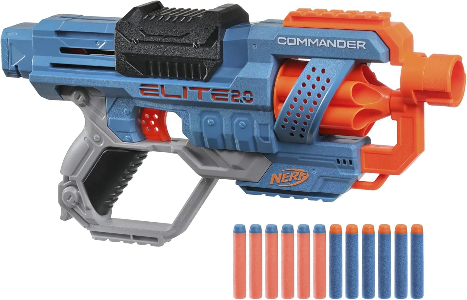 Unleash Nerf Elite 2.0 Blaster Power: 12 Darts, Rotating Drum
