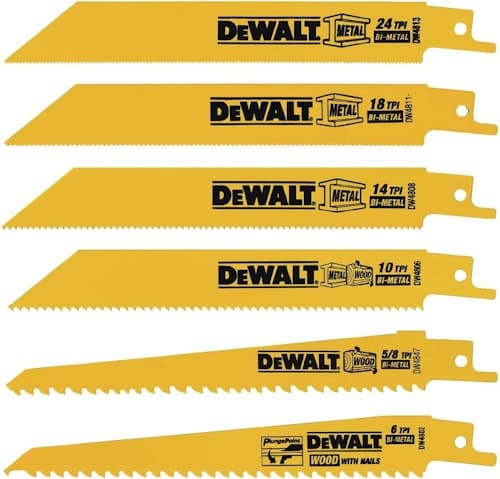 DeWalt Reciprocating Saw Blade Set - 6-Pack Deal