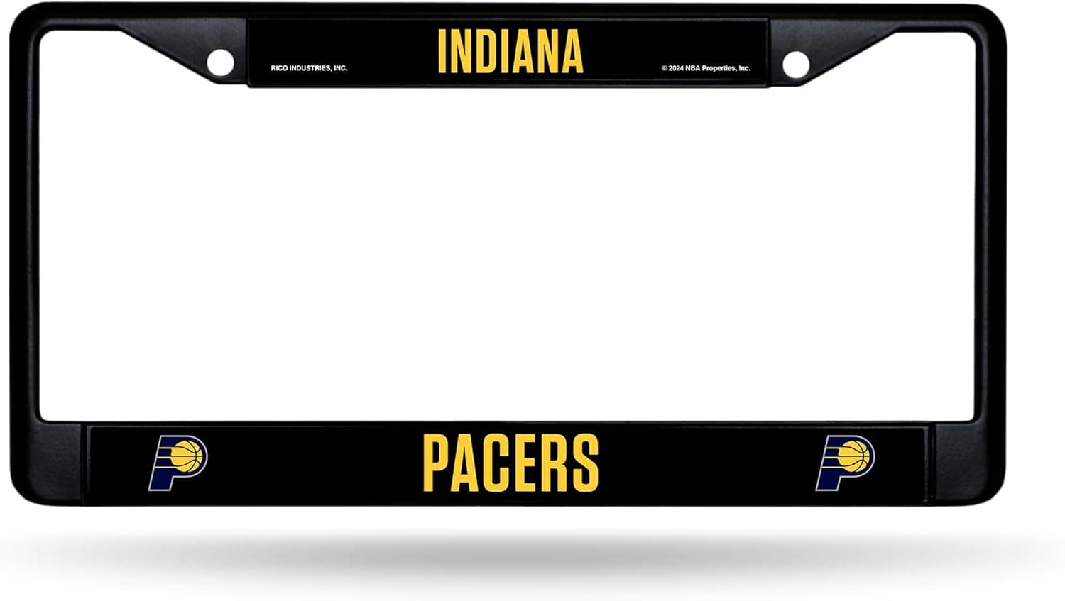 Elevate Your Ride with the Indiana Pacers NBA Black Chrome Frame