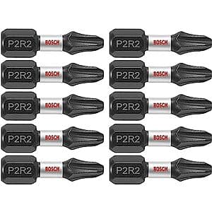 10-Pack Bosch Impact Tough Screwdriver Bits - Reliable Power