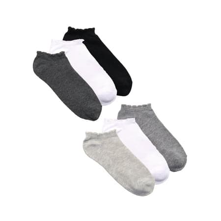 Joyspun Women’s No-Show Dress Socks, 6-Pack, Shoe Sizes 4-10