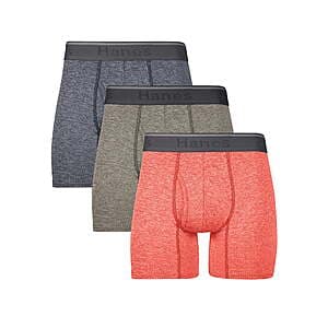 Hanes Breathable Stretch Mesh Boxer Briefs 3-Pack