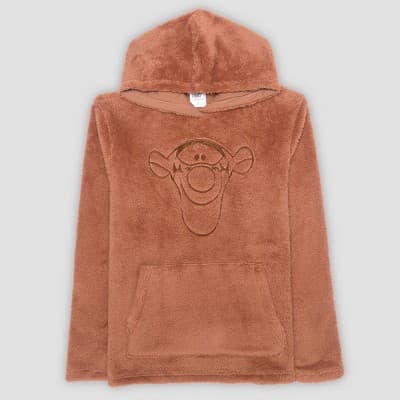 Women's Winnie the Pooh Eeyore Cozy Hooded Sweatshirt - Brown S