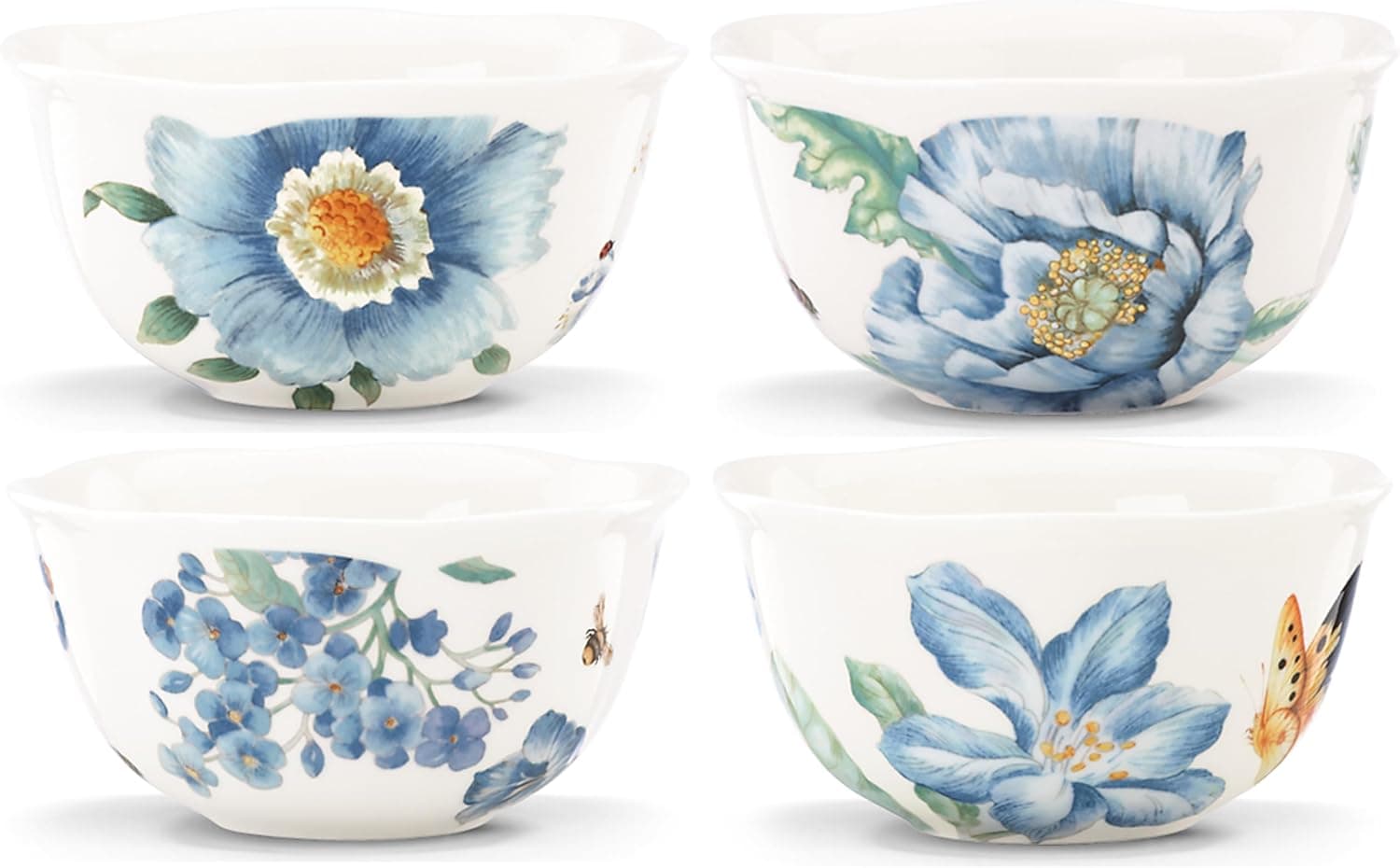 Save 46% on Lenox Butterfly Meadow Blue 4-Piece Dessert Bowls