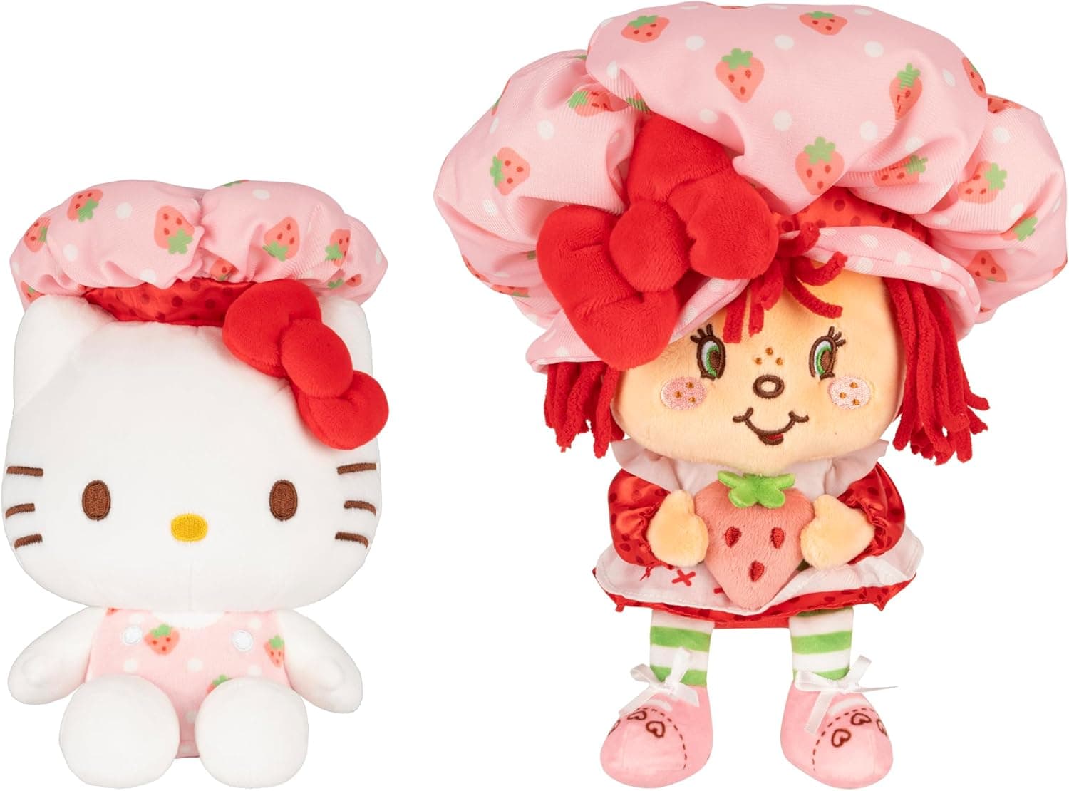 Adorable Hello Kitty & Strawberry Shortcake Plush 2-Pack