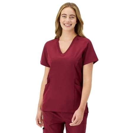 Hanes Womens Hanes Women's Scrubs V-Neck Scrub Top, Comfort Fit, Short Sleeve, Sizes S-3XL