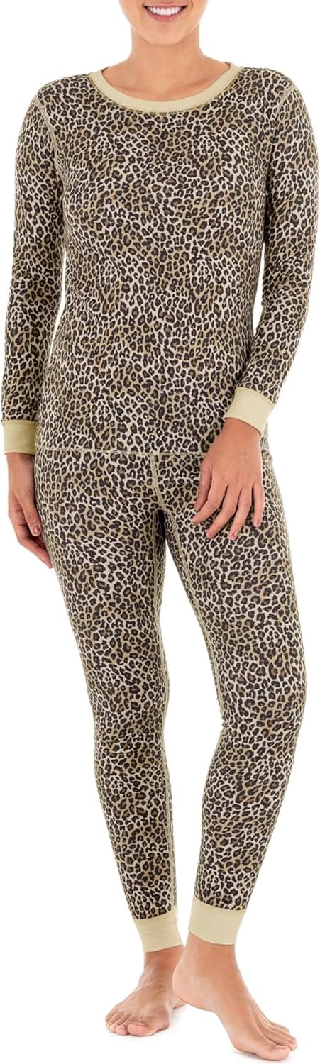 Cozy Animal Print Thermal Set from Fruit of The Loom