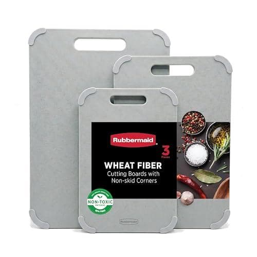 Reversible Wheat Fiber Cutting Board Set by Rubbermaid