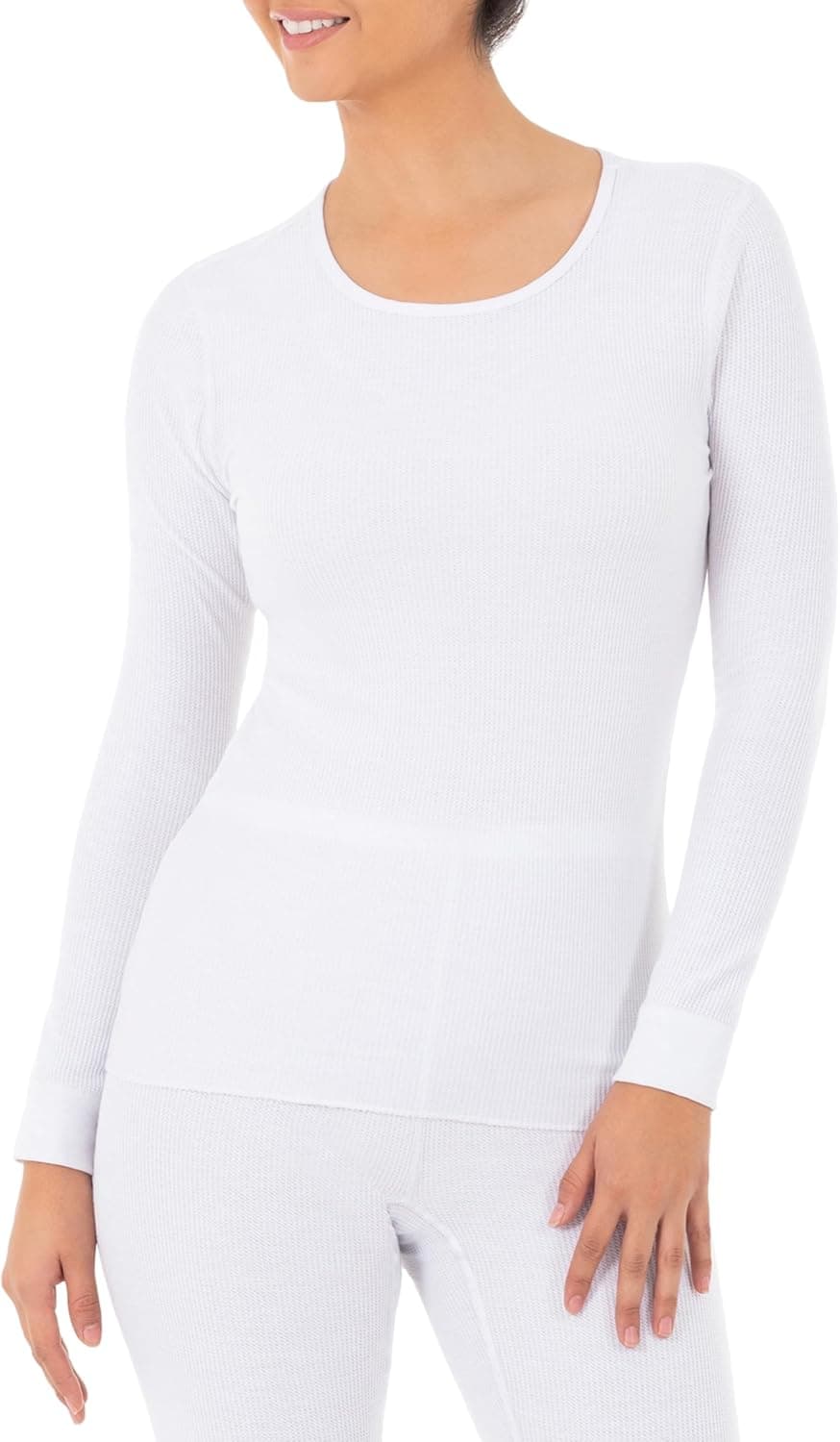 Cozy Thermal Tops: Fruit of The Loom Women's Micro Waffle Crew