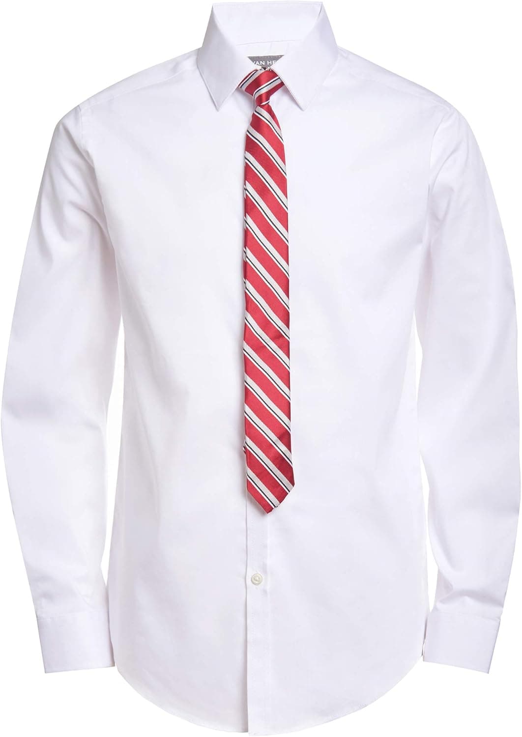 Save on Van Heusen Dress Shirt & Tie Set in White Poplin