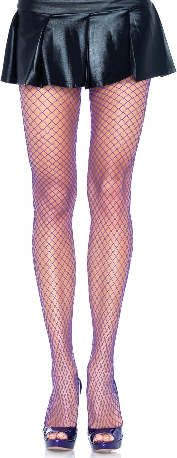 Leg Avenue Womens Spandex Fishnet Tights in Purple