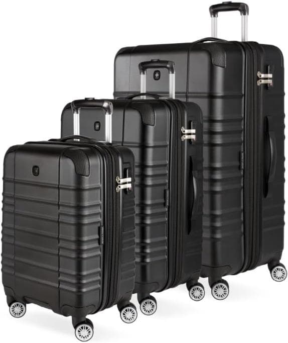 Save 78% on Durable SwissGear Pro Expandable Spinner Luggage