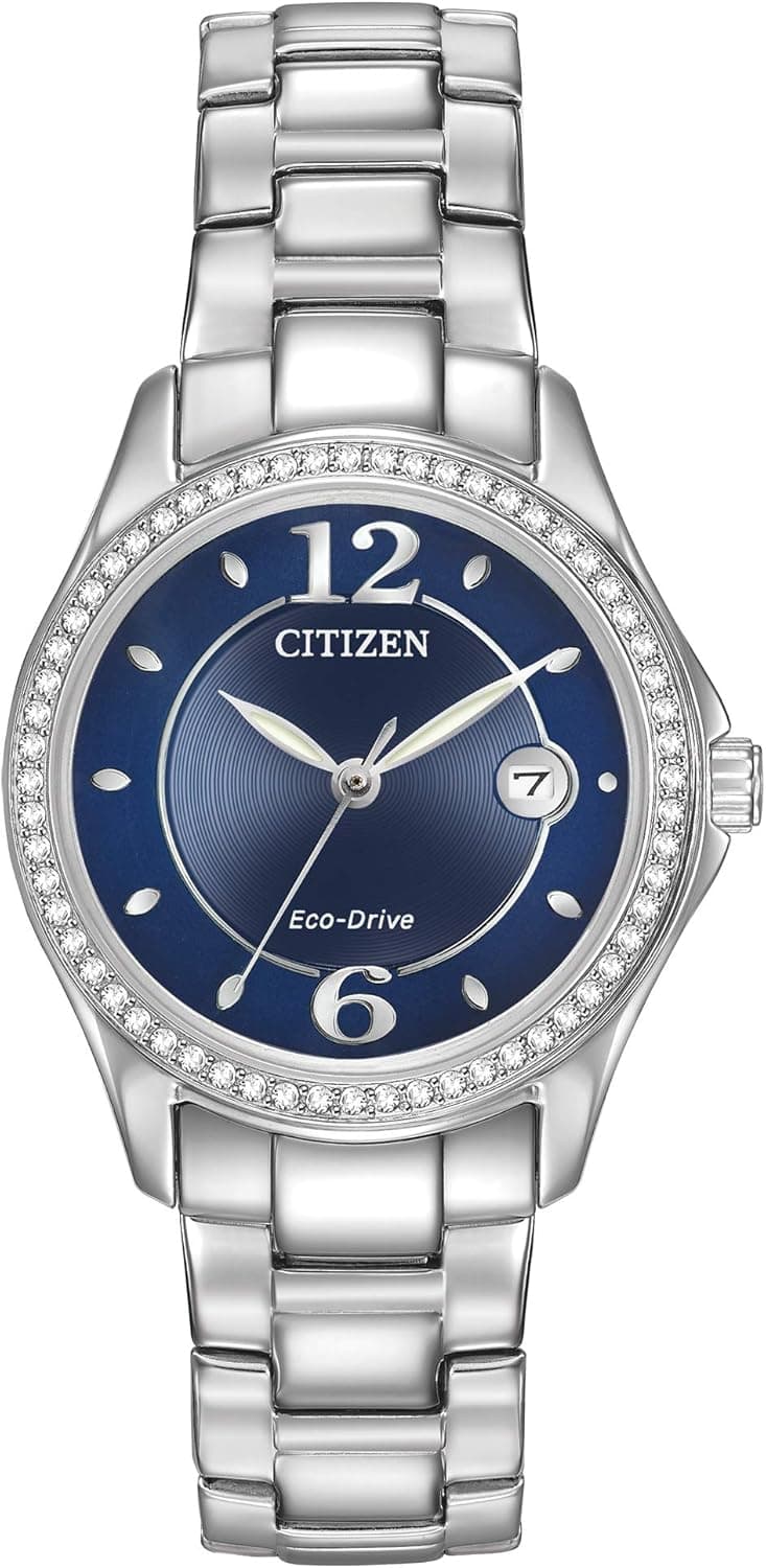 Elegant Citizen Women's Eco-Drive Watch: Stainless Steel, Blue Dial