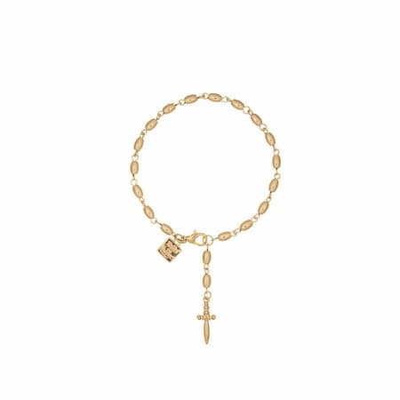 Bella by Thorne Dagger Dangle Adult Bracelet,Gold, (Unisex)
