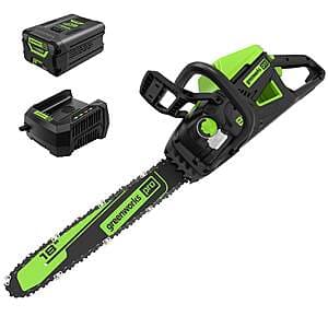 Greenworks 60V Cordless Brushless Chainsaw with Battery and Charger for $170 at Target
