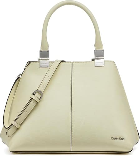 Calvin Klein Granite Geometric Vegan Leather Satchel